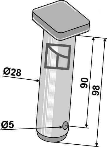 Bolzen Ø28