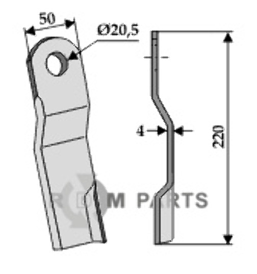 RDM Parts Kniv, højre