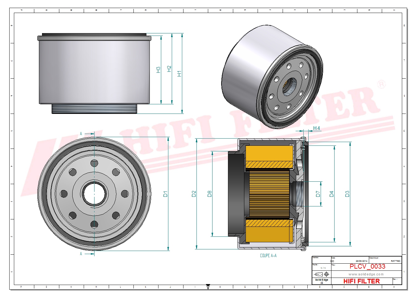 Fuel water separator filter passend voor mercedes 0004778715