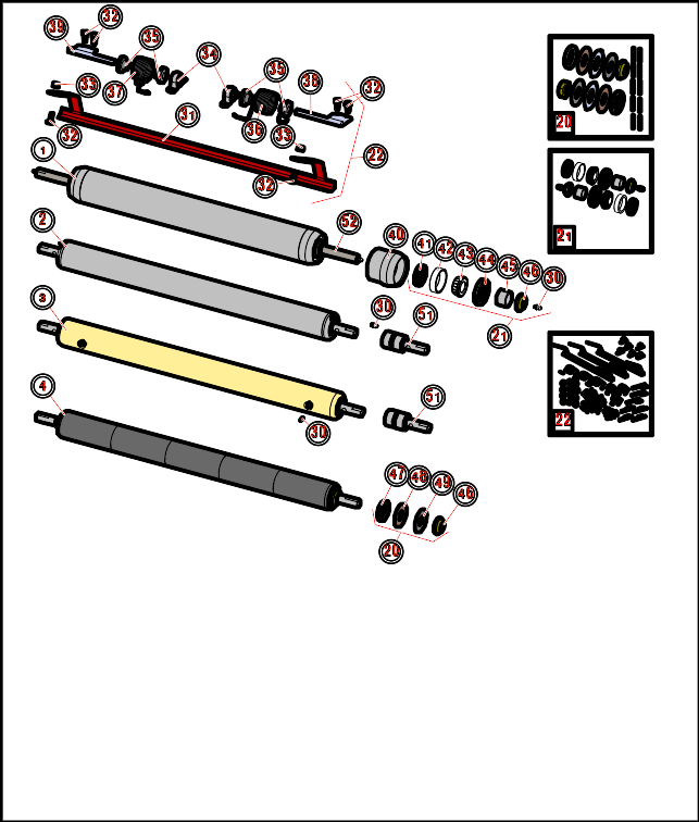 Toro Greensmaster 3050 Rear Rollers