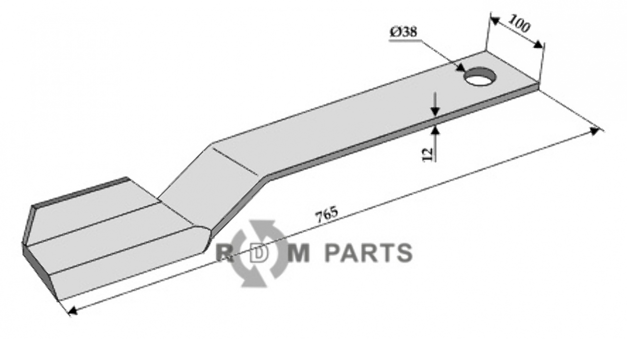 RDM Parts Kniv, højre egnet til Spearhead 7770718
