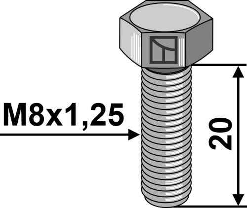 Hexagon bolt - galvanized fitting for Logifeed & R.M.H. 008.00.80.20