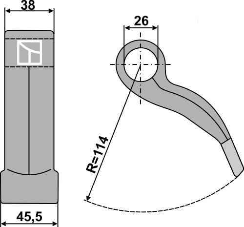 RDM Parts Hammerschlegel geeignet für Bomford 46398.01 - 42155.01