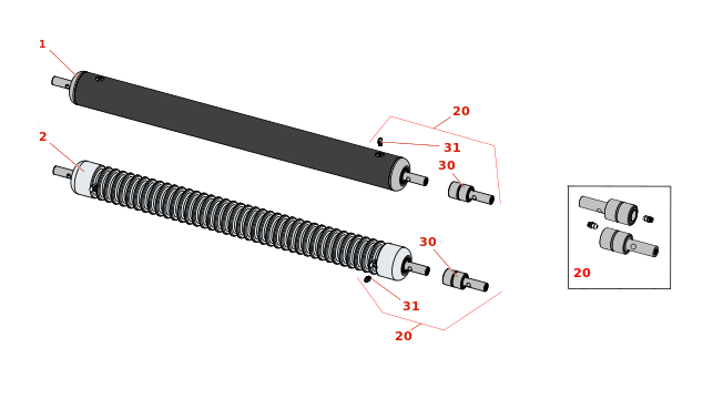 Toro Greensmaster 1600 Front Rollers