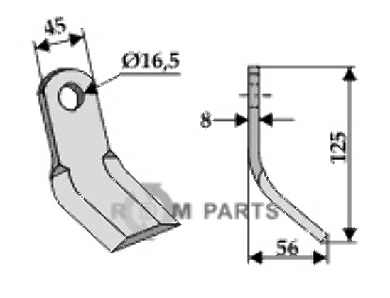RDM Parts Y-Messer geeignet für Kuhn J1891018
