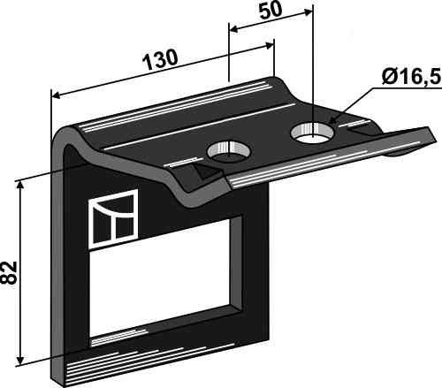 Clamp for tine 90x13
