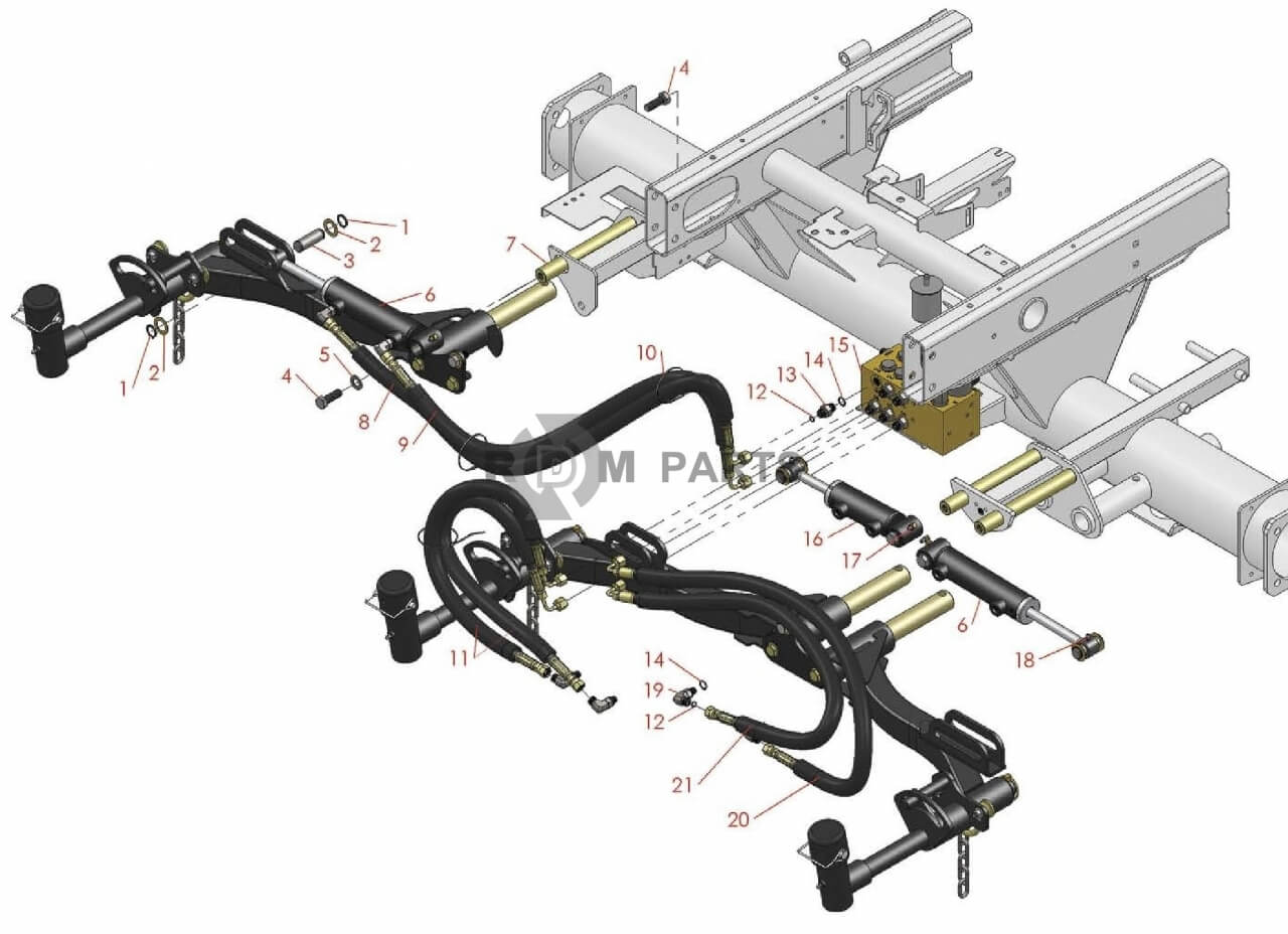 Replacement parts for RM 5210D 5410D 5510D 5610D front lift hydraulic