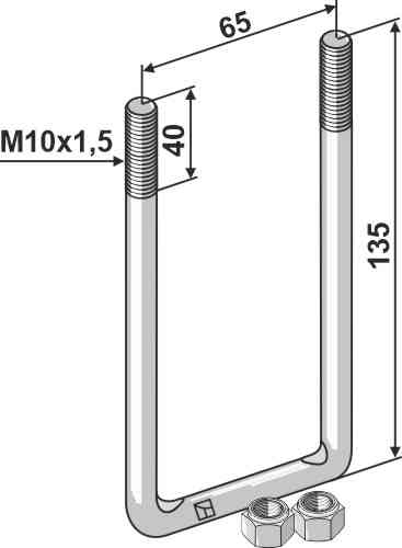 Stirrup bolt - M10x1,5