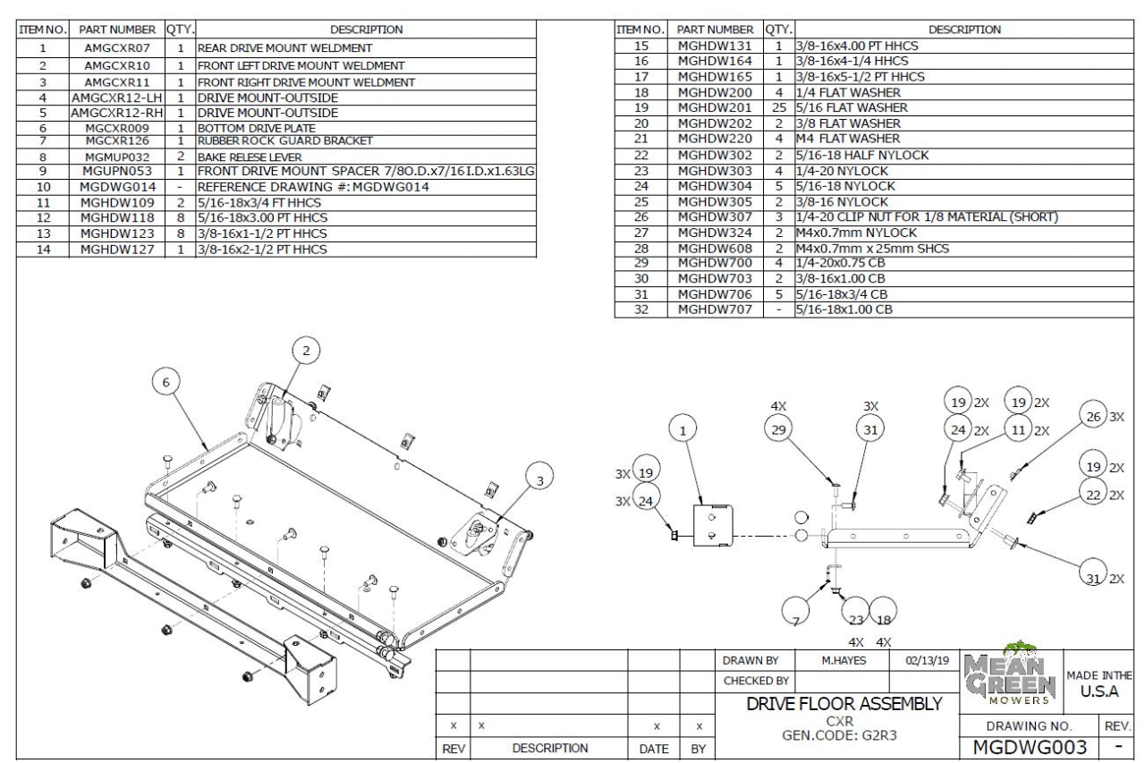 Drive Floor Assembly