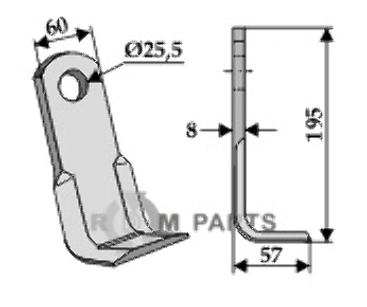RDM Parts vinklet blad