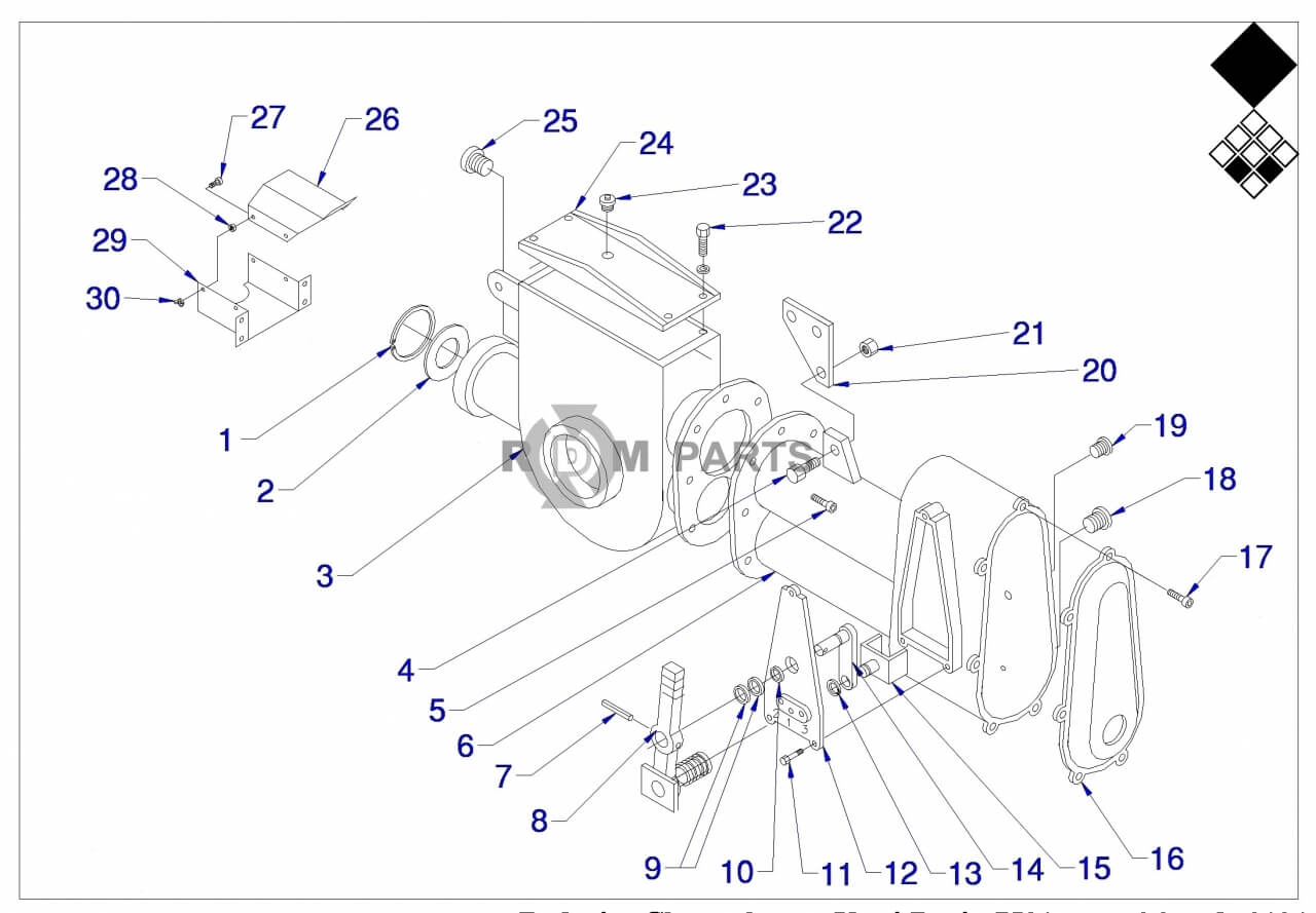 Replacement parts for VD7521 Transmissiehuis