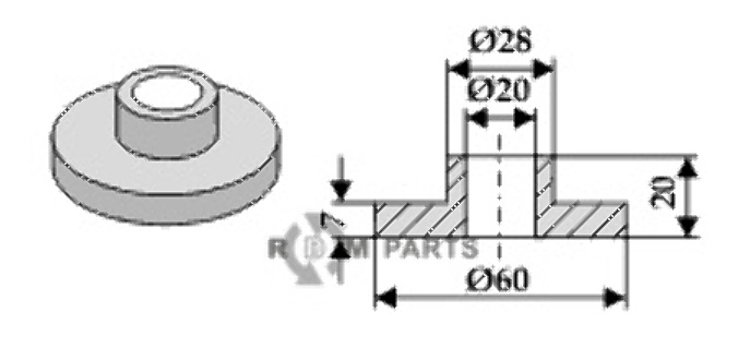 Bøsning indvendig 63-gil-85 Bøsning indvendig 63-gil-85