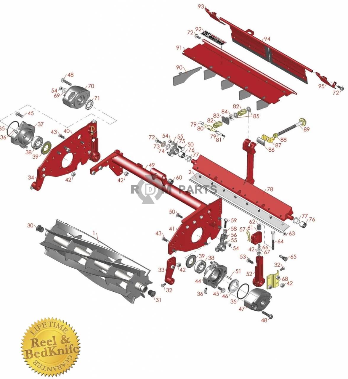 Replacement parts for RM 6500D & 6700D cutting unit Model 03853 03854 & 03856