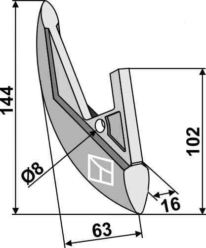 Metal seed share fitting for Nordsten 36066A