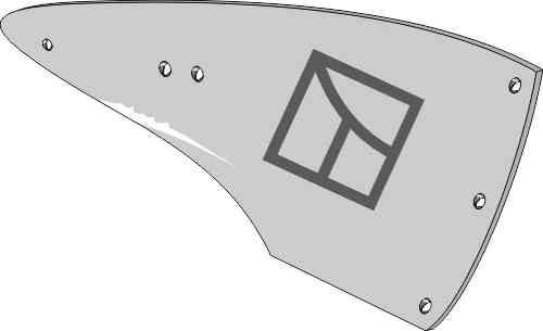 Moldboard - right fitting for Fiskars 950 02491