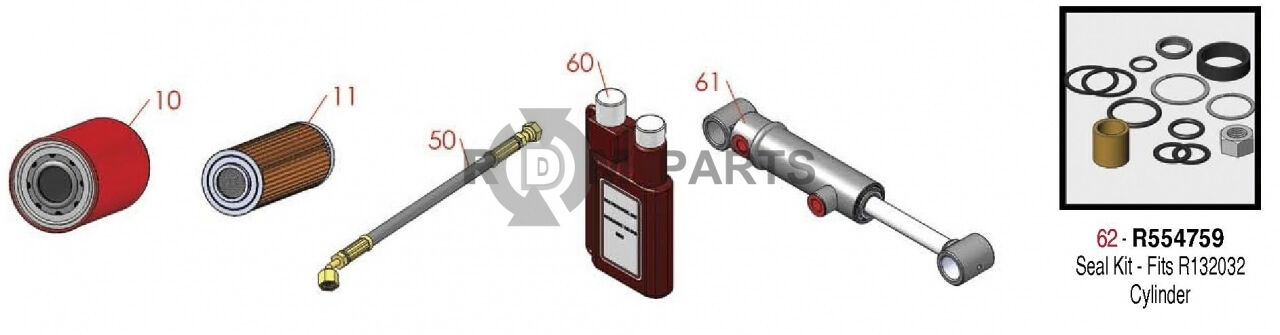 Replacement parts for Jacobsen LF-100, LF-123 & LF128 Hydraulics