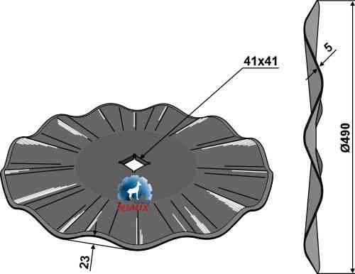Geonduleerde Schijf Ø490x5