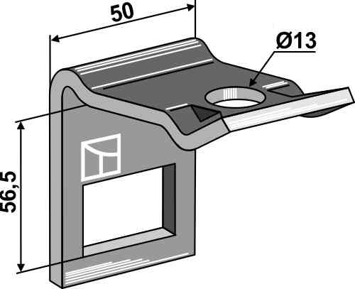 Houder voor tand 32 x 10