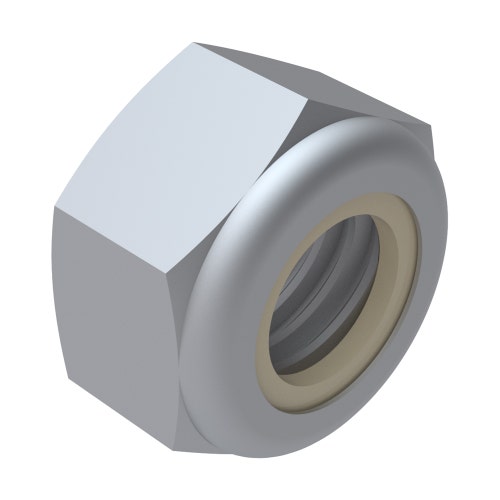 Nut - 6mm-1.0 flanged lock nylon