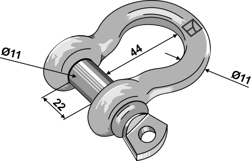 Standard curved shackles 11,0mm  galvanized