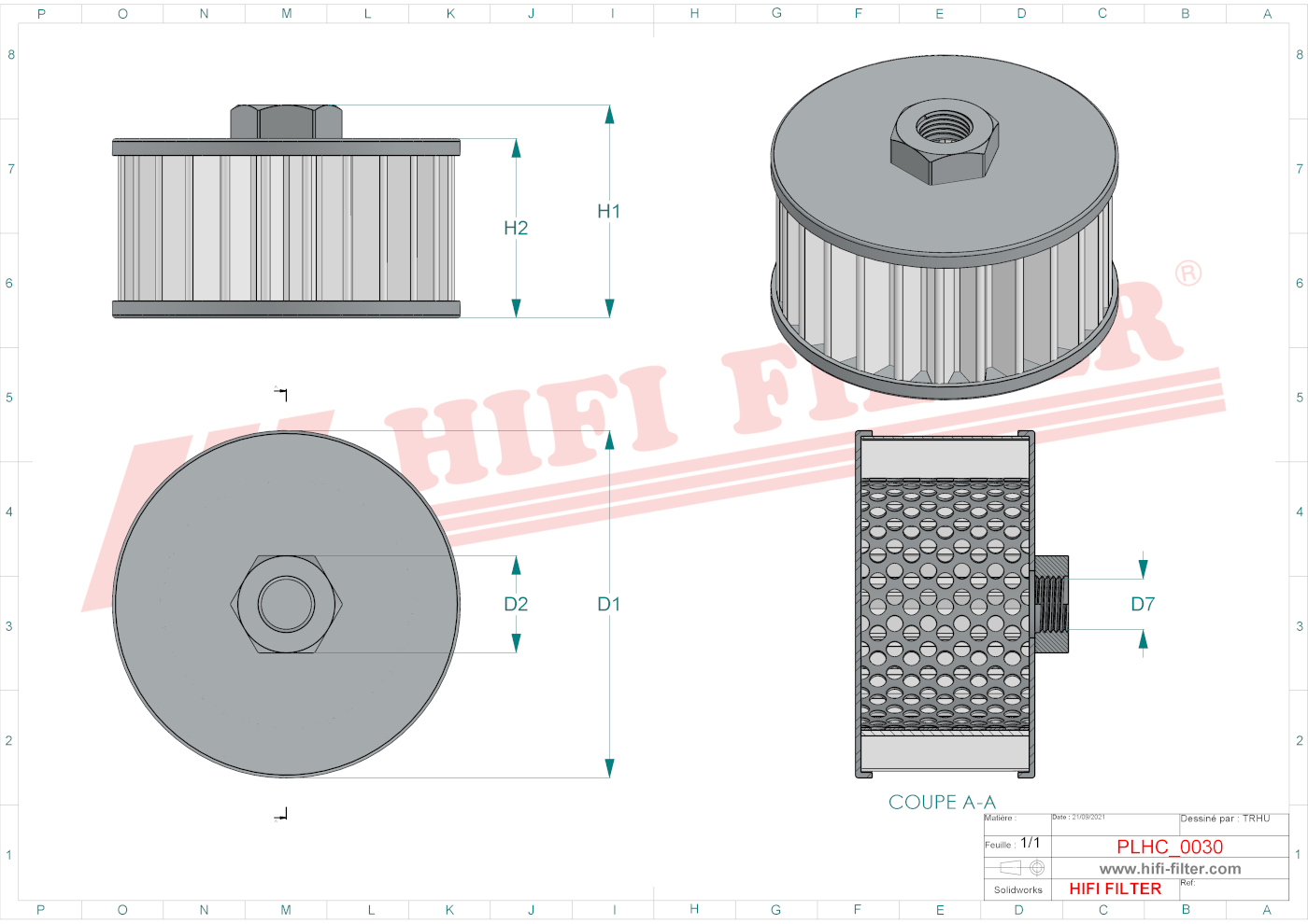 Hydraulic filter passend voor donaldson p 17-1882
