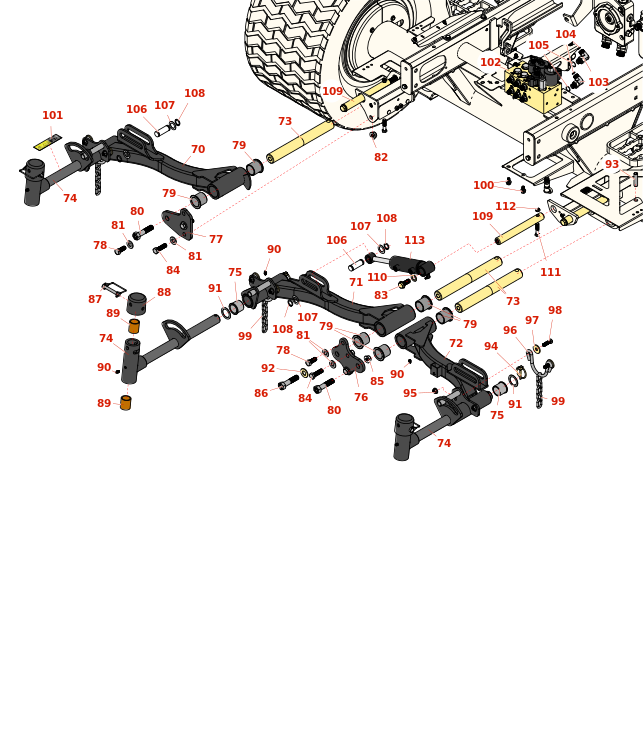 Toro Reelmaster 5010-H Front Lift Arm