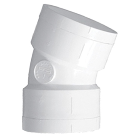 8 pvc 22-1/2 ell (soc) sch40 fab