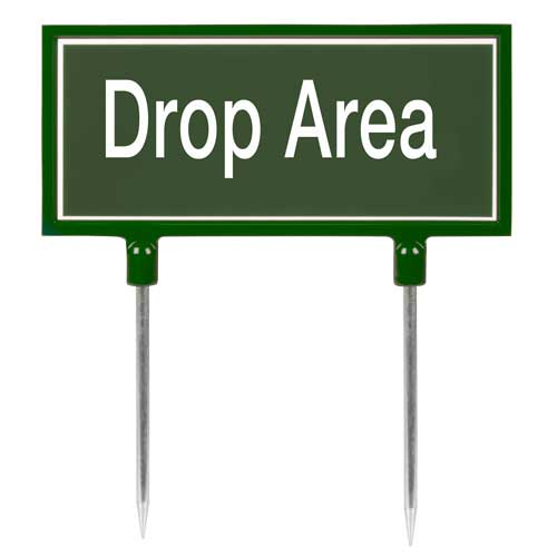 Sign - green drop area