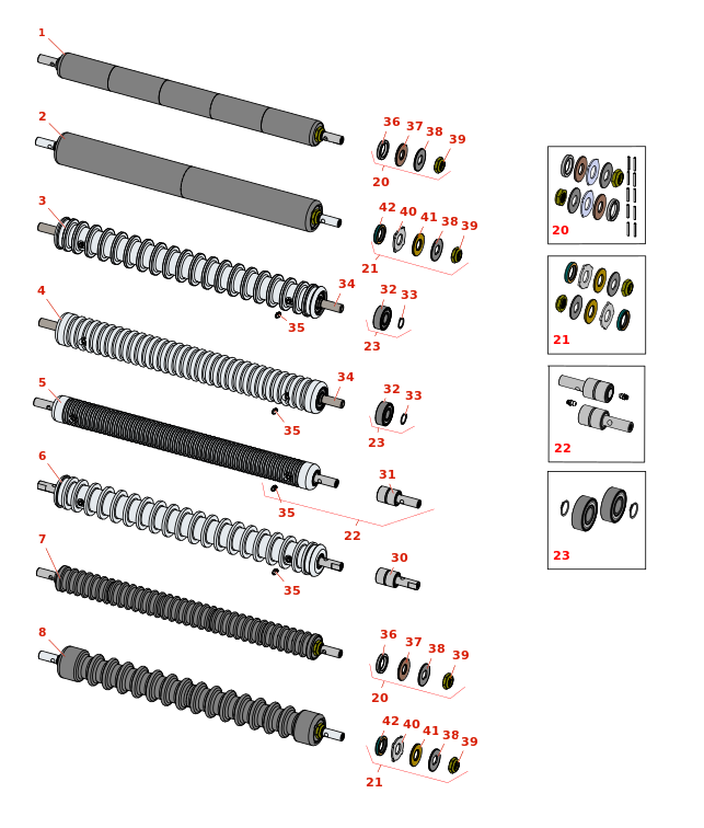 Toro Greensmaster 3050 Front Rollers