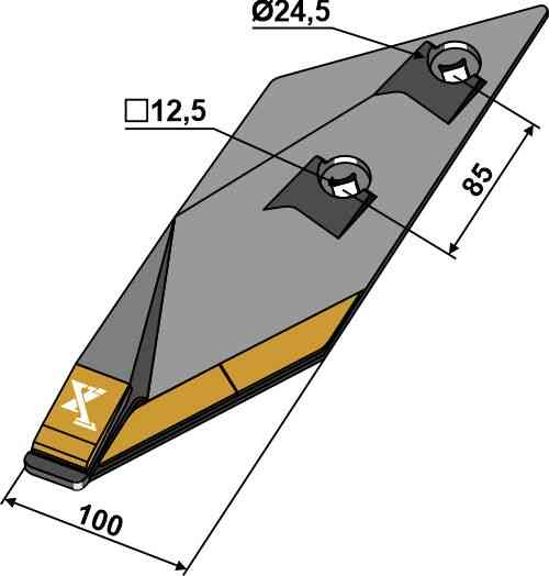 Scharspitze B2SHL - links geeignet für Lemken 3364251