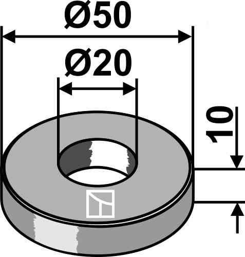 Washer Ø50x10xØ20 63-con-94