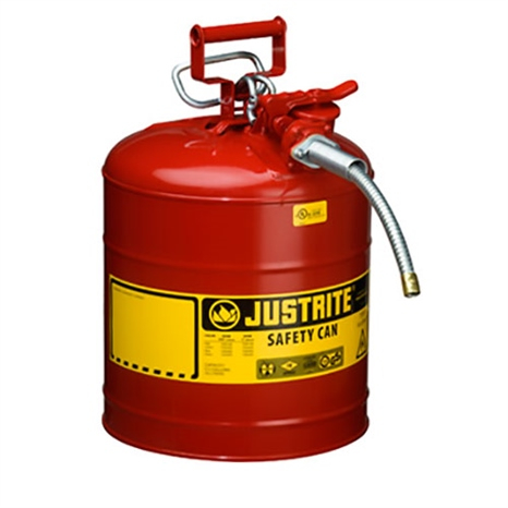 Type ii accuflow steel safety can - 5 gal - 5/8 metal hose