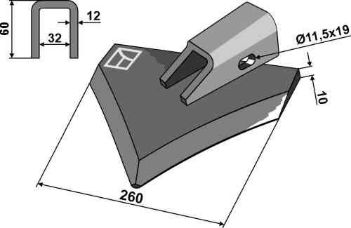 Spade-blades - right fitting for Imants 015274
