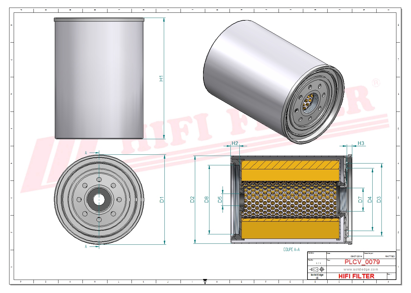 Fuel water separator filter passend voor baldwin bf 46028-0
