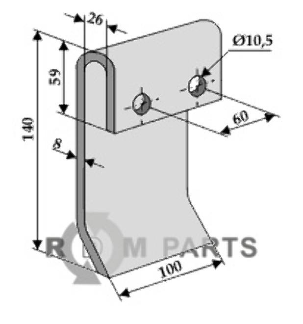 RDM Parts Flail fitting for Gilbers G802029