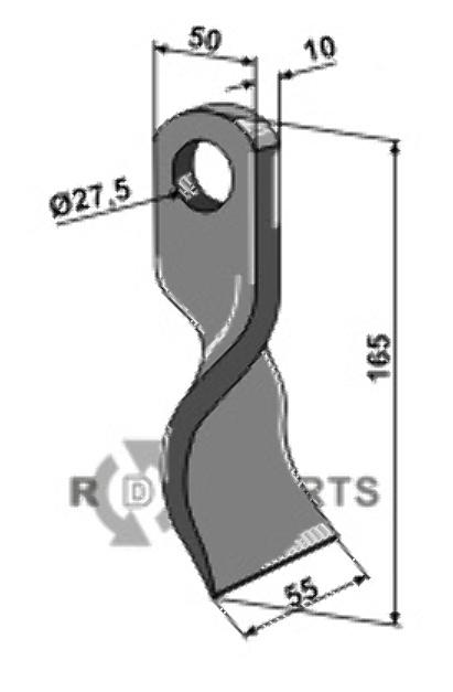RDM Parts Gedraaid mes