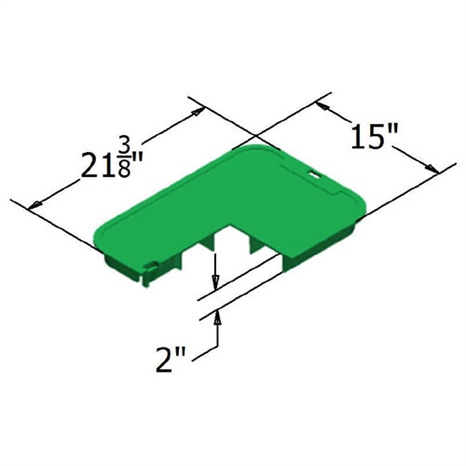 Carson t-cover lid only - 1220 green blank
