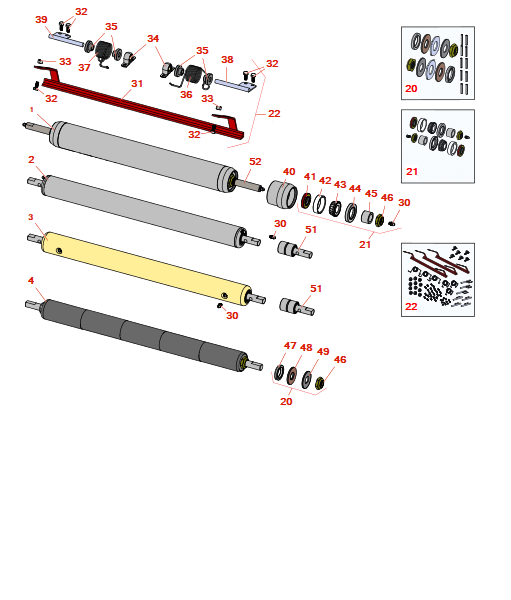 Toro Greensmaster 300 4-bolt cutting unit - models 04404, 04405, 04406, 04407, 04408 & 04409