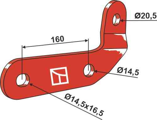 Holder - right - Delta Flex fitting for Kongskilde 7204027024
