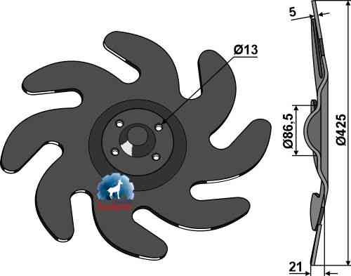 Levelling disc - left fitting for Väderstad 443678 / 459684 / 473585 Levelling disc - left fitting for Väderstad 443678 / 459684 / 473585