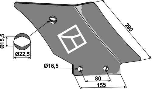 Counter-plate - short - right model