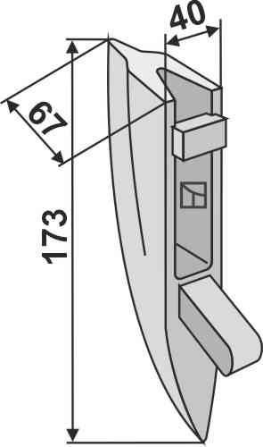 Wedge for metal seed shares fitting for Gaspardo 222 703 97
