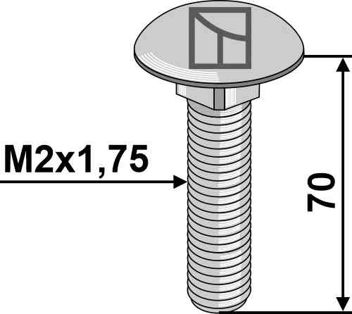 Saucer-head screw - M12x1,75