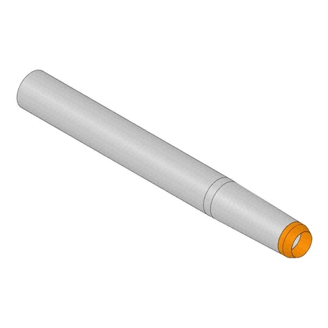 Alloy hollow tine with carbide tip - .750mt x 6.500l x .630od