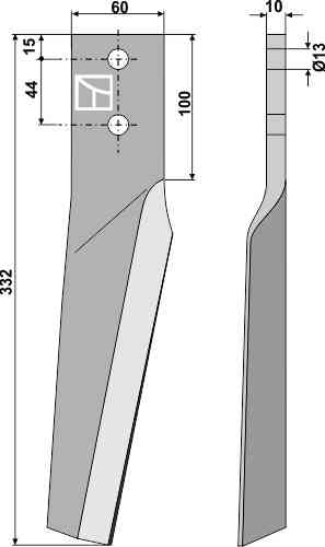 Kreiseleggenzinken, linke Ausführung geeignet für Dondi 6226041 Kreiseleggenzinken, linke Ausführung geeignet für Dondi 6226041