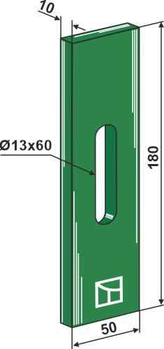 Greenflex kunststof afstrijker voor pakkerrol 53-r103