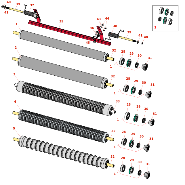 Toro Greensmaster TriFlex 3400 Rollers