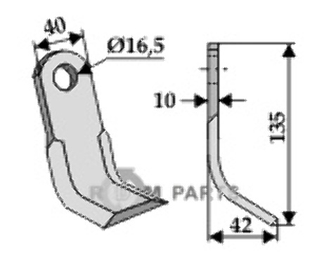 RDM Parts Y-mes passend voor Kverneland 7800080