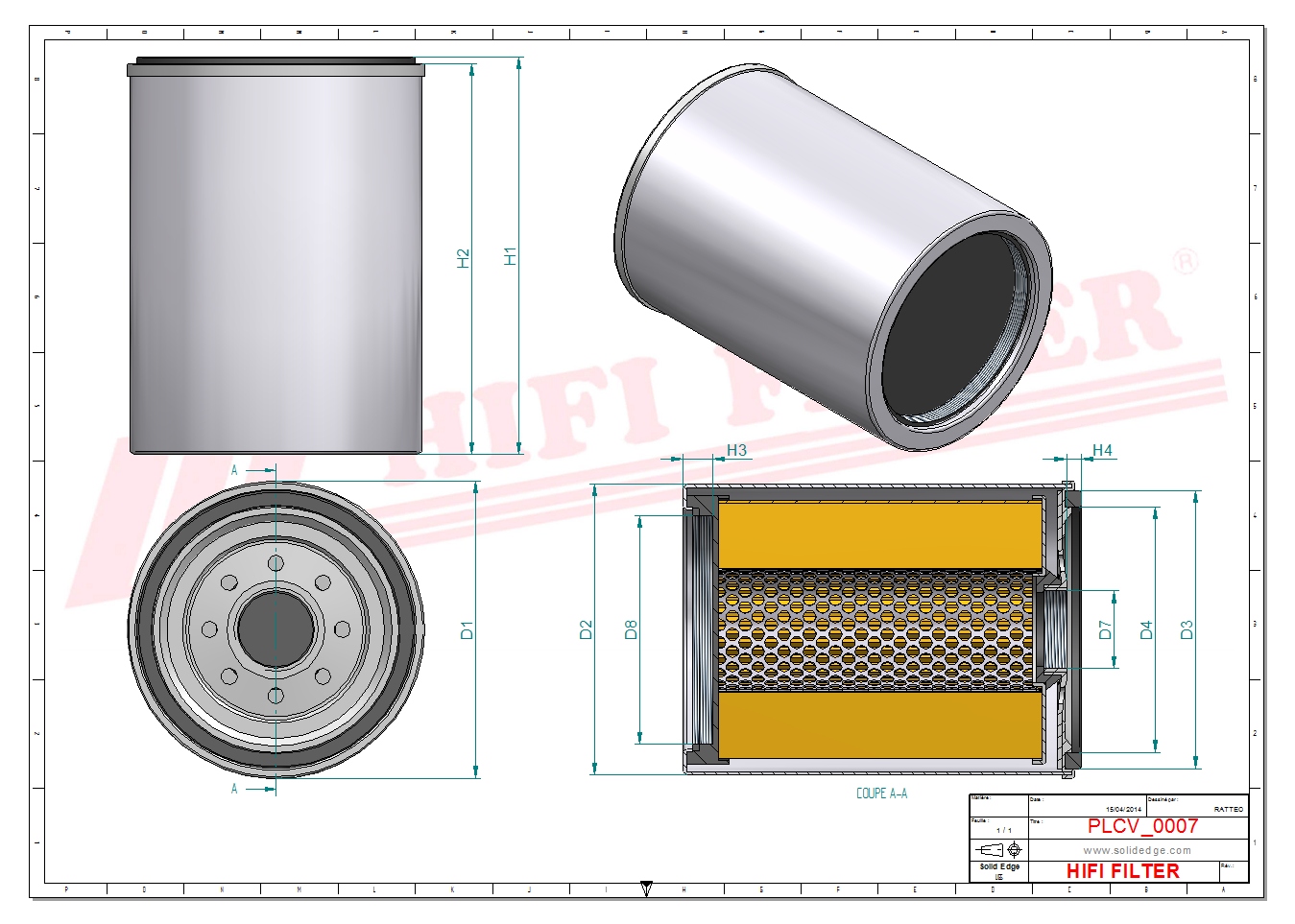 Fuel water separator filter passend voor sandvik 56036989