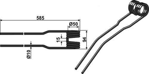 Hay tine fitting for Deutz-Fahr VF16644863.86
